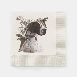 English pointer, bird hunting  napkin