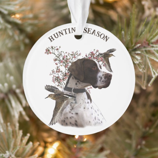 English pointer, bird hunting  ornament (Tree)