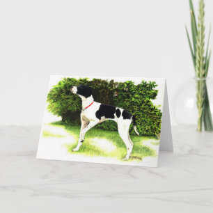 English Pointer Dog Portrait Blank Greeting Card