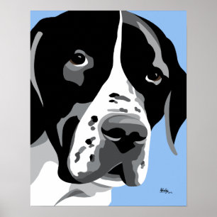 English Pointer Dog Poster