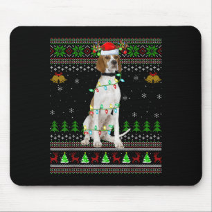 English Pointer Dog Ugly Christmas Sweaters Holida Mouse Mat