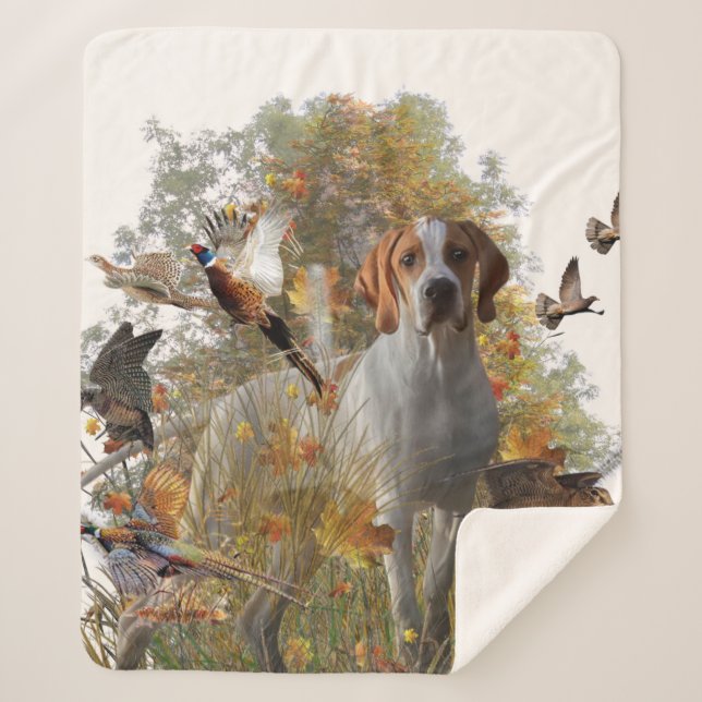 English Pointer  Fleece Blanket (Front)