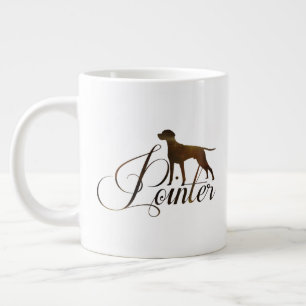 English Pointer Frosted Glass Coffee Mug