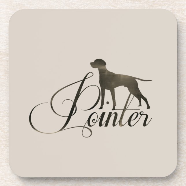 English Pointer Frosted Glass Coffee Mug Flask T-S Coaster (Front)