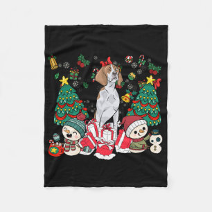 English Pointer Funny Christmas Dog For Men Women Fleece Blanket