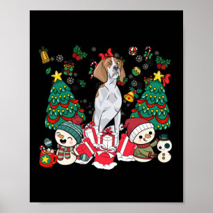 English Pointer Funny Christmas Dog For Men Women Poster