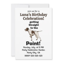 English Pointer Get Straight To The Point Birthday