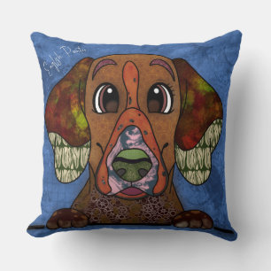 English Pointer hand-painted Throw Pillow