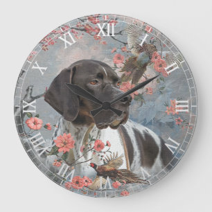 English Pointer  Large Clock