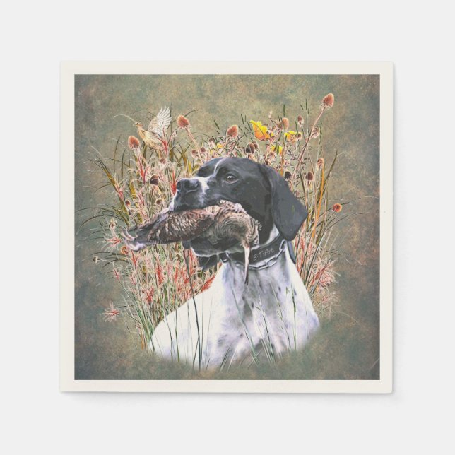 English pointer napkin (Front)