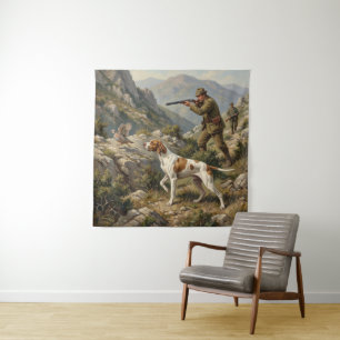English Pointer, Partridge Hunting Tapestry