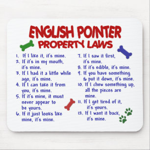 ENGLISH POINTER Property Laws 2 Mouse Mat