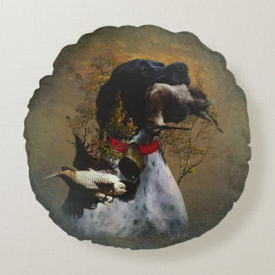 English Pointer  Round Cushion