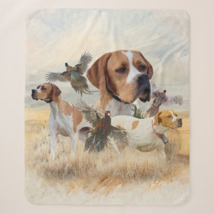 English Pointer Sherpa Blanket