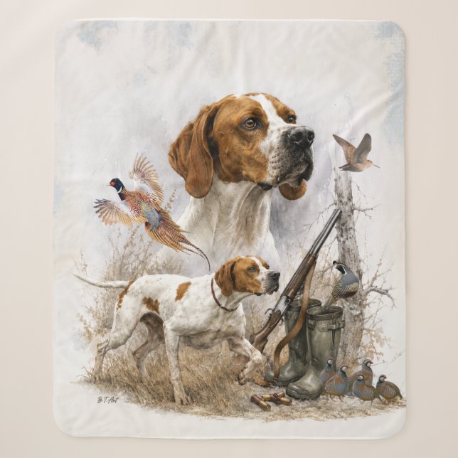 English Pointer   Sherpa Blanket (Front)