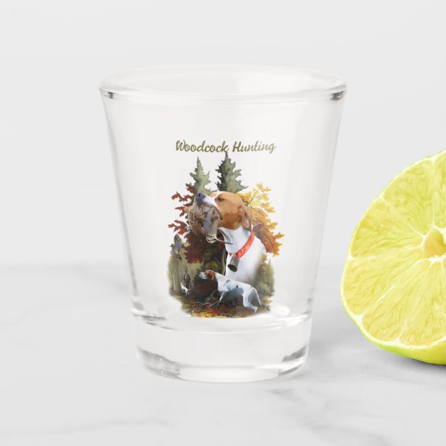 English Pointer     Shot Glass (Front)