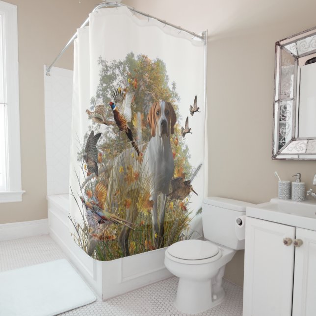 English Pointer  Shower Curtain (In Situ)