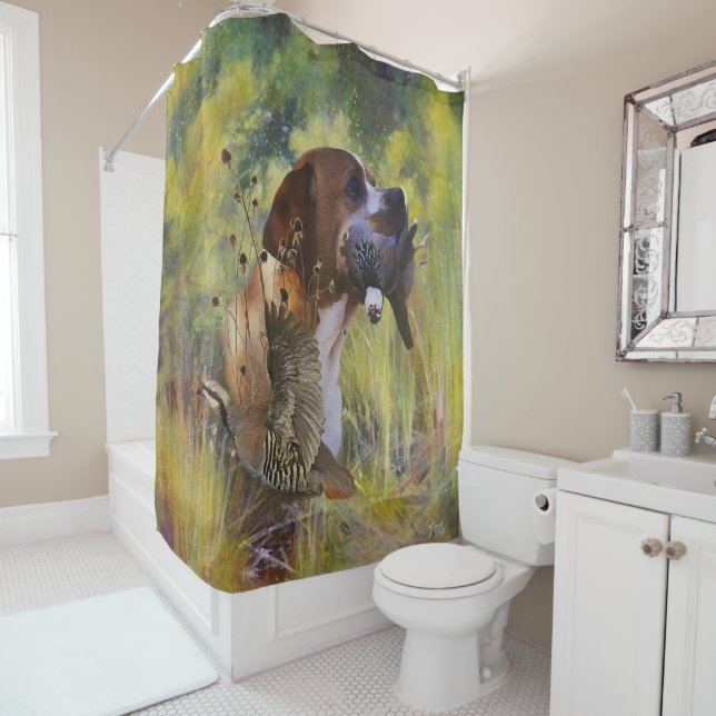 English Pointer Shower Curtain (In Situ)