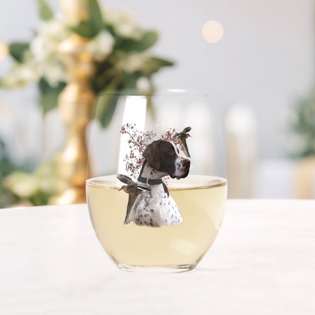 English pointer stemless wine glass (Insitu (Wedding))
