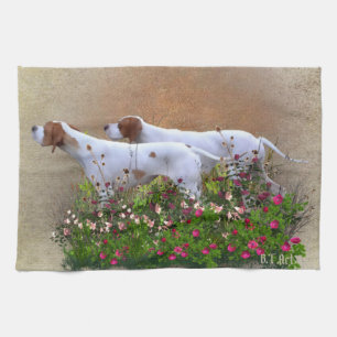 English Pointer Tapestry Poster Triptych Acrylic P Tea Towel