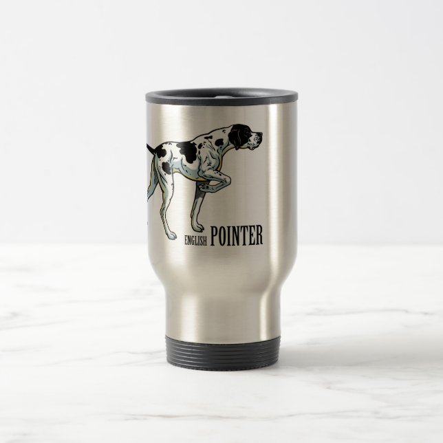 english pointer travel mug (Center)