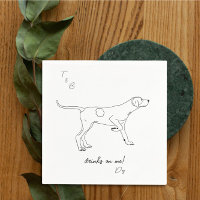 English pointer Wedding Cocktail Napkins