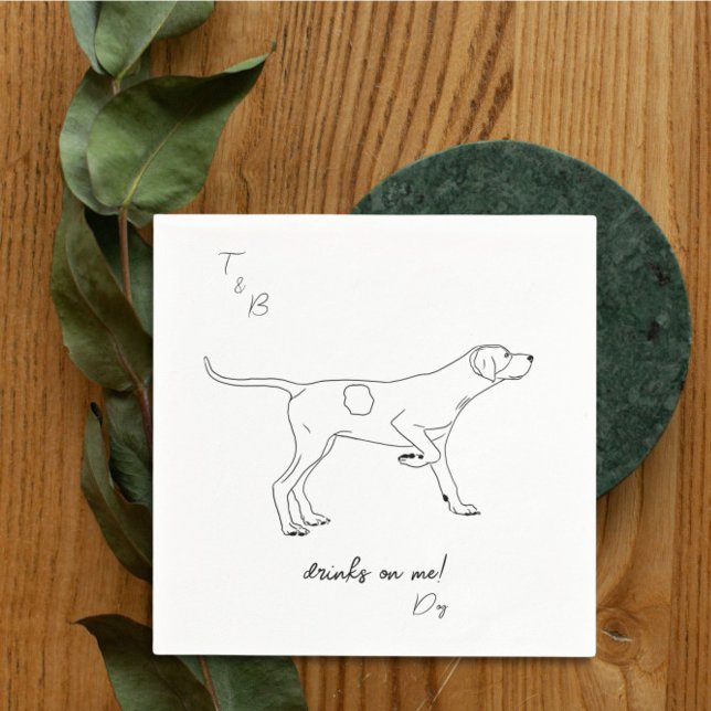 English pointer Wedding Cocktail Napkins (Creator Uploaded)