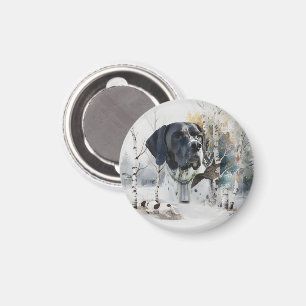 English Pointer , Woodcock Hunting Season , Art  Magnet