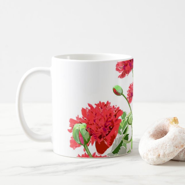 English Poppy Mug (With Donut)