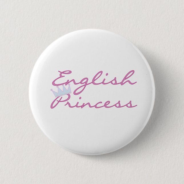 English Princess 6 Cm Round Badge (Front)