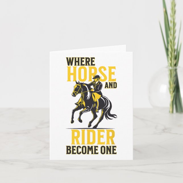 English Riding Equestrian Funny Saying Horse Sport Card (Front)