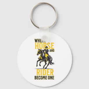 English Riding Equestrian Funny Saying Horse Sport Key Ring