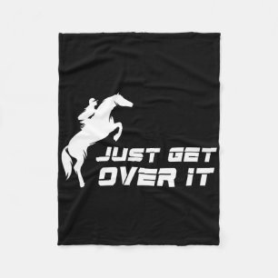 English Riding Hunter Jumper Girl Horseback Riding Fleece Blanket