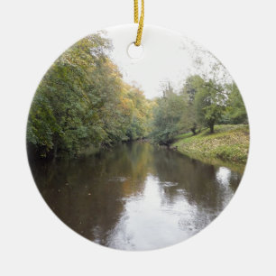 English river ceramic tree decoration