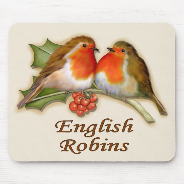 English Robins Mouse Mat (Front)