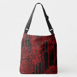 English Rose Book Design Crossbody Bag
