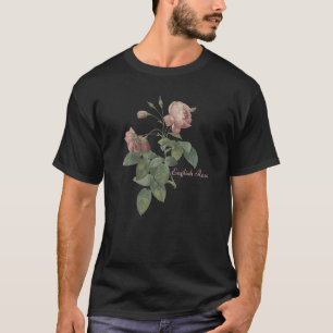 English Rose Botanical Flower T-Shirt