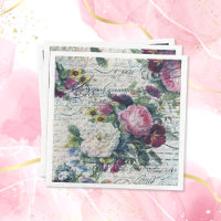 English Rose Florals Ephemeral Writings Decoupage