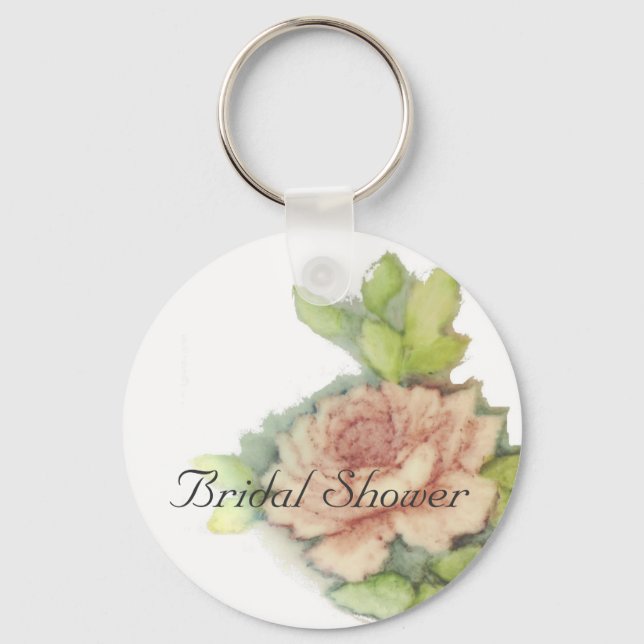 English Rose On A Key Chain-Customise Ring (Front)