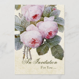 English Rose Retirement Party Custom Invitation