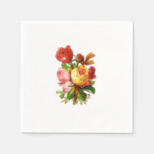 English Rose Tea Party Theme Paper Napkins