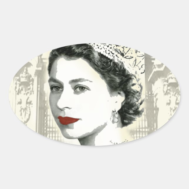 English royalty oval sticker (Front)