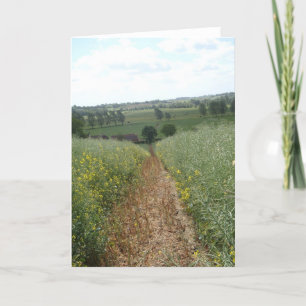 English rural countryside scene photo art card