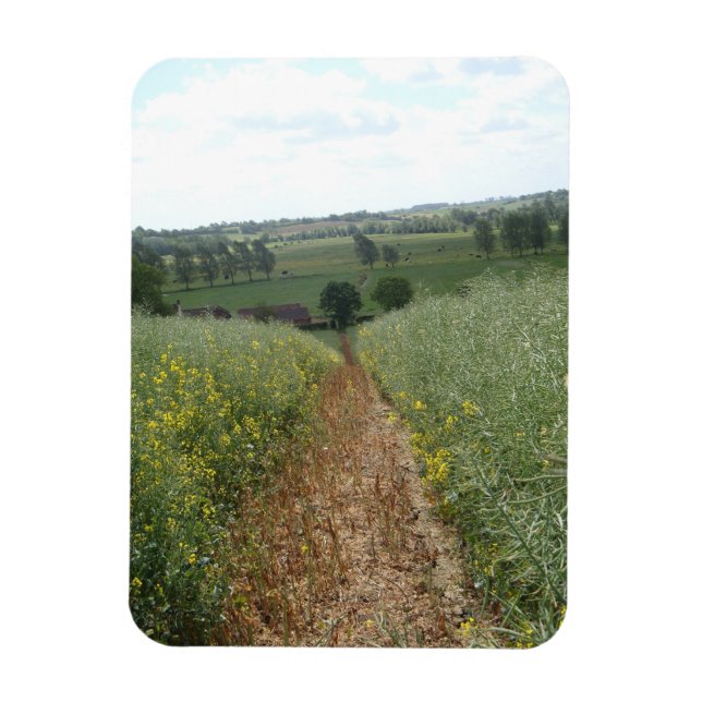 English rural countryside scene photo art magnet (Vertical)