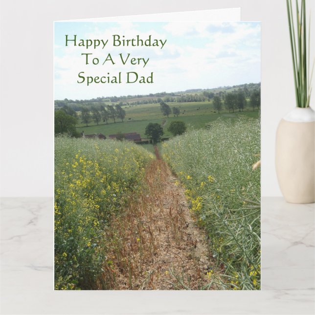 English rural countryside scenic photo dad card (Front)