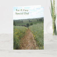 English rural scene with original verse for dad 