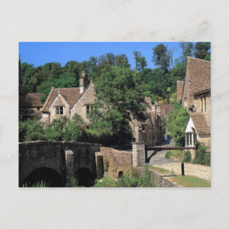 English Scenes, Corfe Castle village, Dorset Postcard