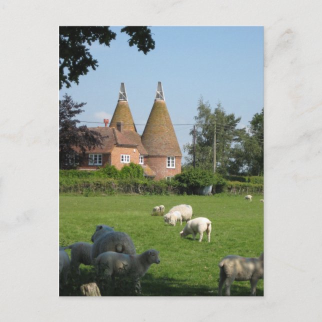 English Scenes, Kentish Oast Houses Postcard (Front)