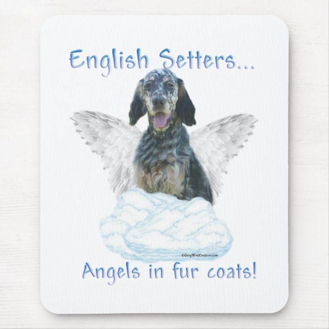 English Setter Angel Mouse Mat (Front)