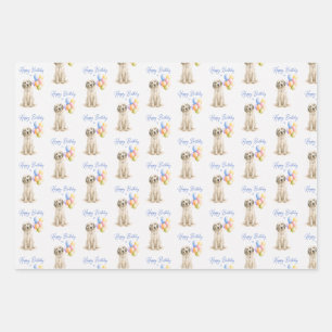 English Setter Birthday Dog Wrapping Paper Sheet